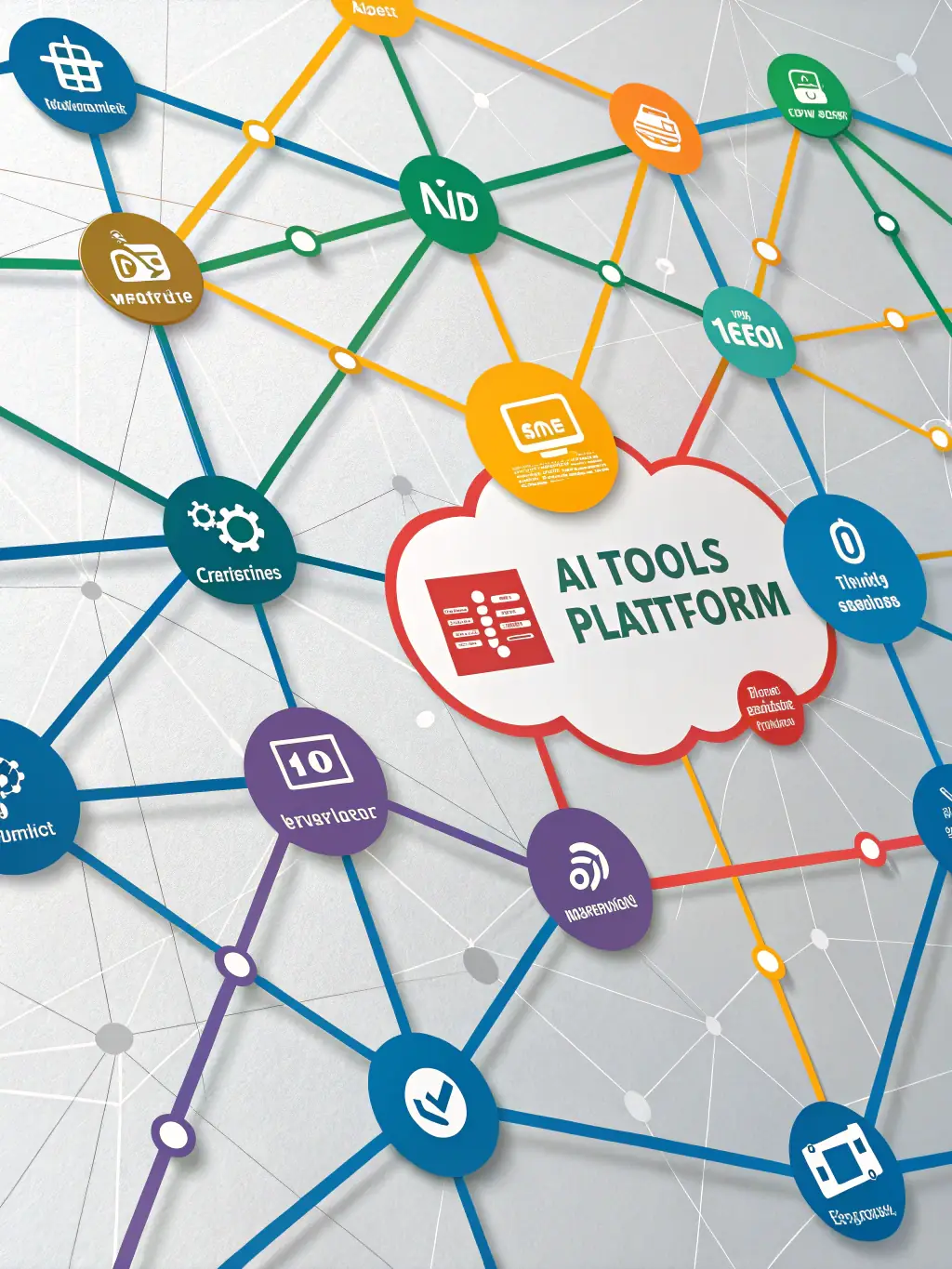 An illustration of AI algorithms connecting with potential clients through digital channels, symbolizing AI-Driven Outreach & Team Creation.