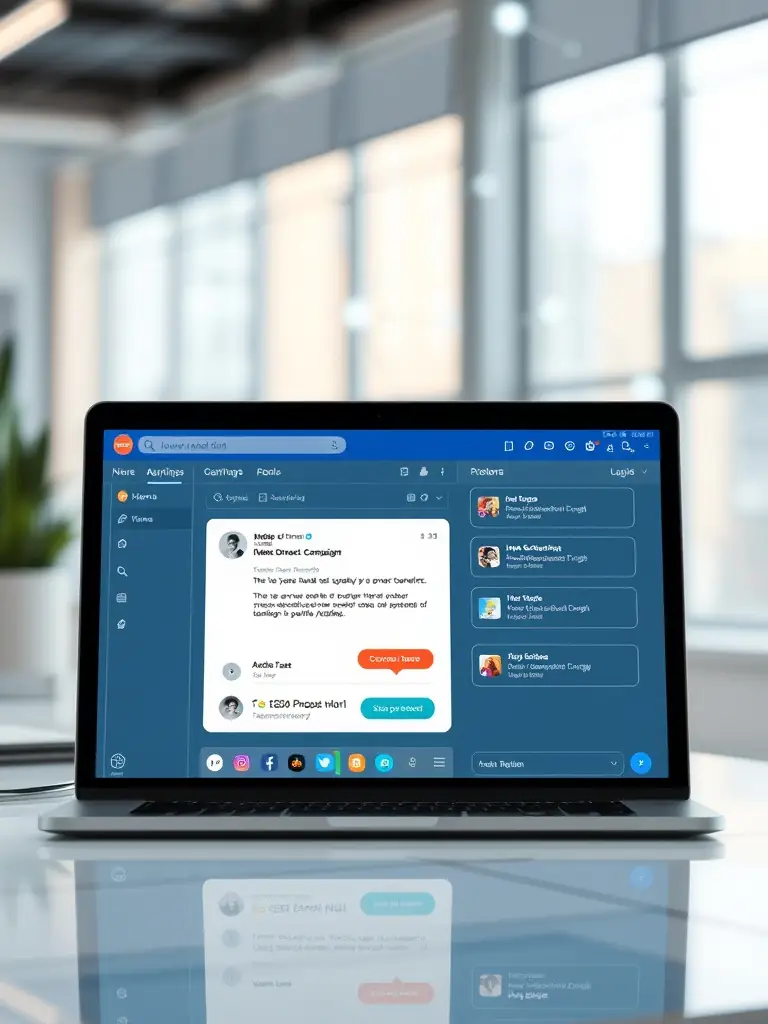 An AI interface displaying automated outreach programs and team creation tools, highlighting the AI-driven solutions offered by Applied Business Concepts Ohio.